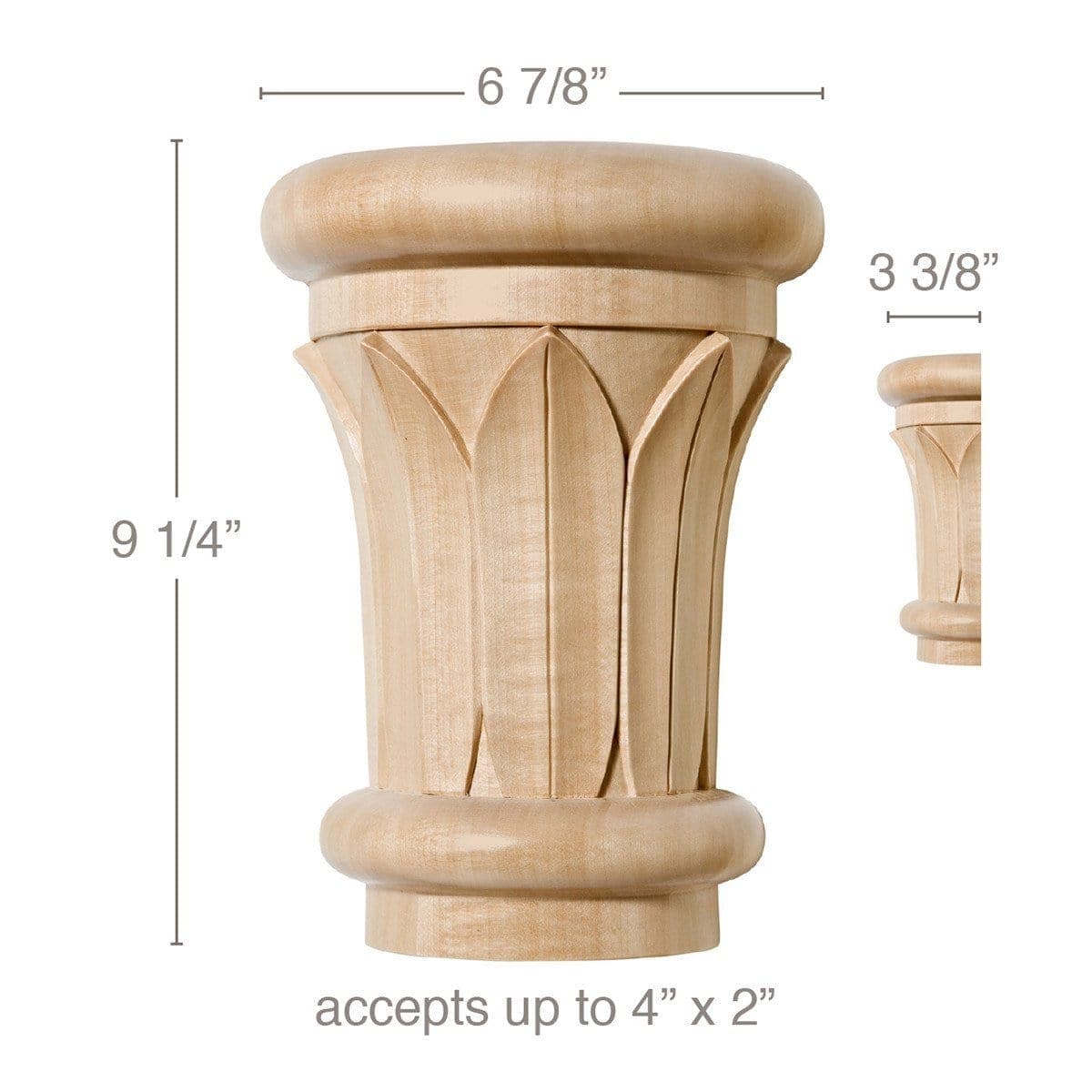 Acanthus Leaf and Tongue (Repeats 2 5/8 MT=1), 6 3/4''w x 13/16''d Poplar
