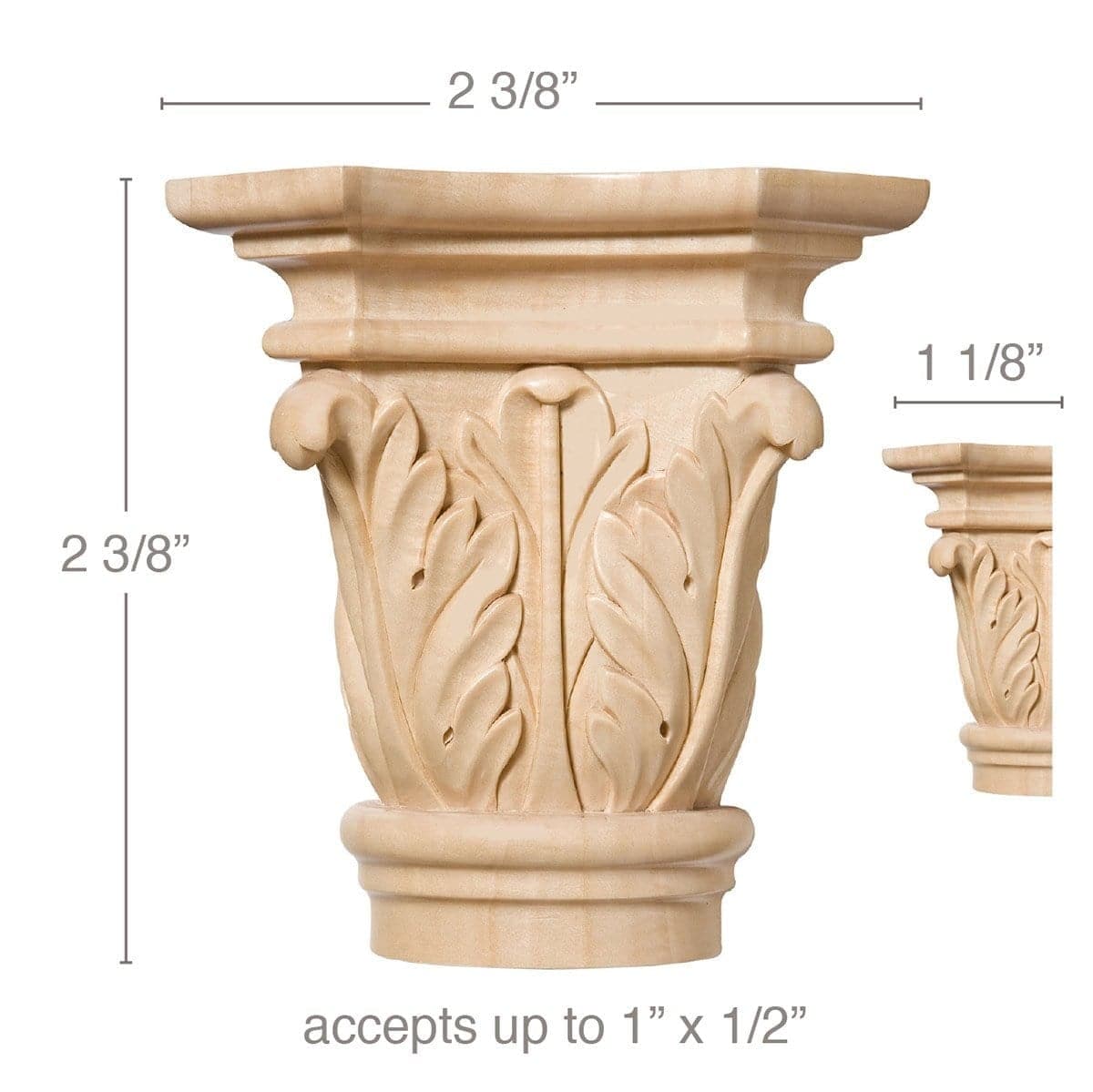 Cornucopias, 3 1/2''w x 13/16''d x 8' length Cherry