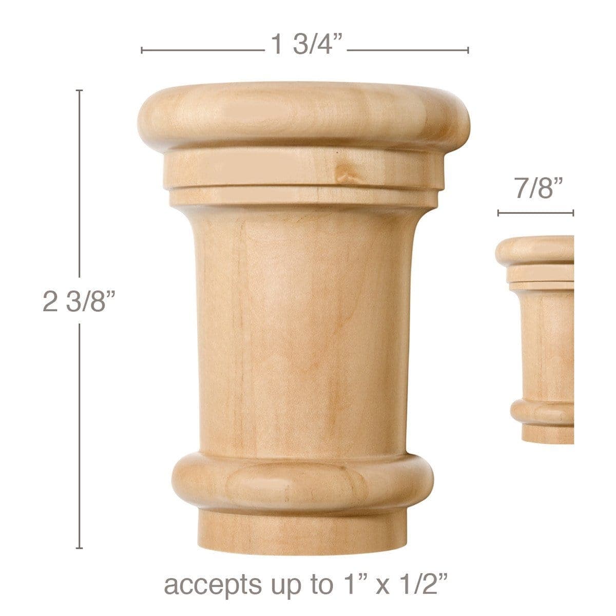 Running Coin(Repeats 1 1/8), 2 1/8''w x 5/8''d x 8' length Maple