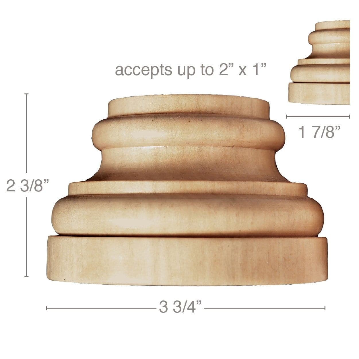 Traditional Panel Moulding, 1 5/8''w  x 1''d Resin
