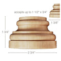 Traditional Pilaster Large, 4 1/4''w x 3/4''d x 8' length Maple
