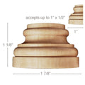 Large Fluted Corbel, 9''w x 24''h x 7''d