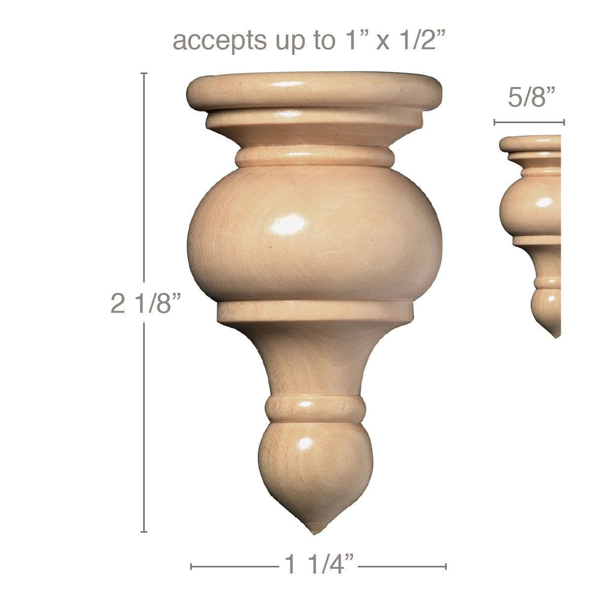 Running Coin(Repeats 5/8), 1 1/2''w x 9/16''d x 8' length Resin