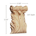 Leafy Scrolls, 3 3/4''w x 13/16''d,  (Repeats 6 1/8 MT=1) Poplar