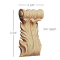 Rope Roman Classic Column, 3 3/4"sq. x 35 1/4"h Maple