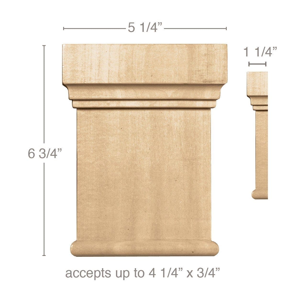 Medium Fluted Pilaster, 3"w x 3/4"d x 8' length Resin