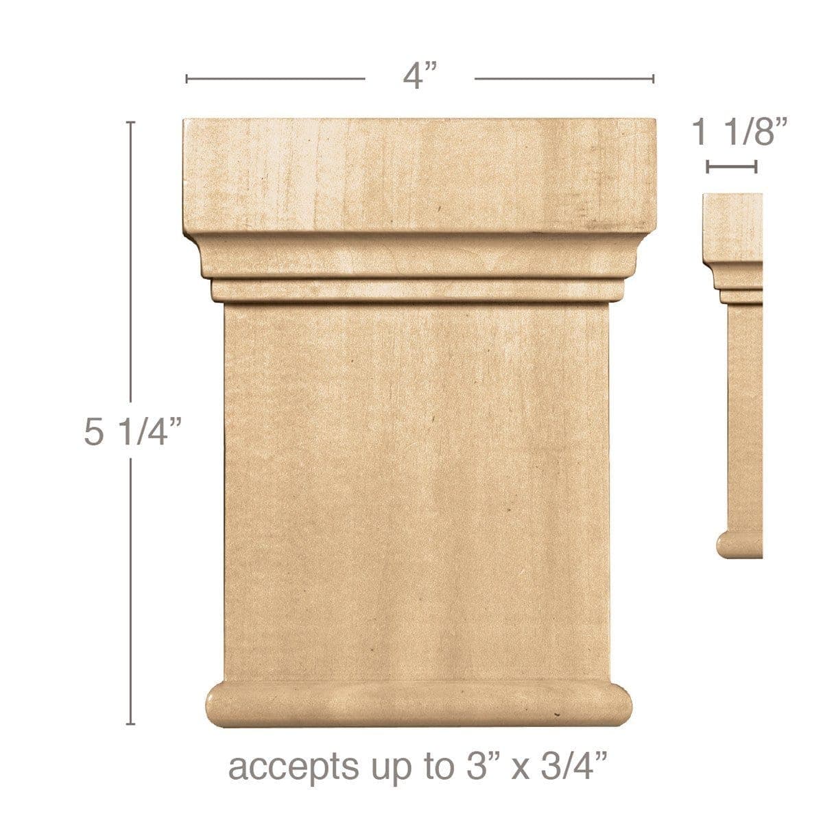 Mission Column, 3"sq. x 34 5/8" Cherry