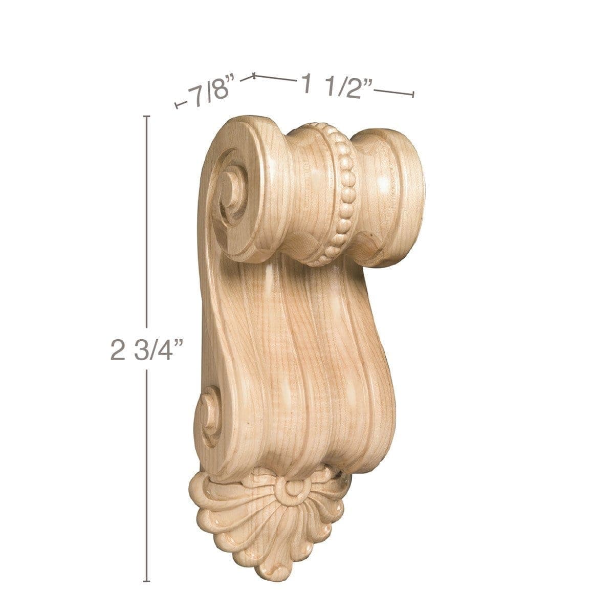Classical Doric, 8''w x 1''d Poplar
