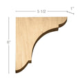 Traditional Rangehood Corbel, 5 1/2"w x 10"h x 18"d Maple