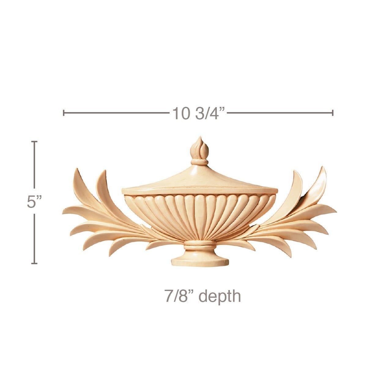 Traditional Split Foot, 4"w x 4 1/2"h x 2"d, 1 Pair Cherry