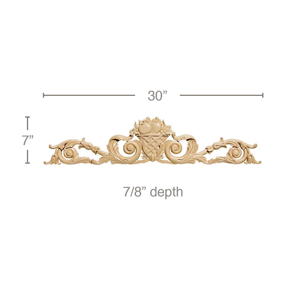 Spring Flowers (Repeats 3 3/4), 1 1/2''w x 9/16''d x 8' length Cherry