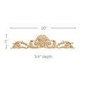 Split Traditional Foot, 3 3/4"w x 8"h x 1 7/8"d, 1 Pair Maple