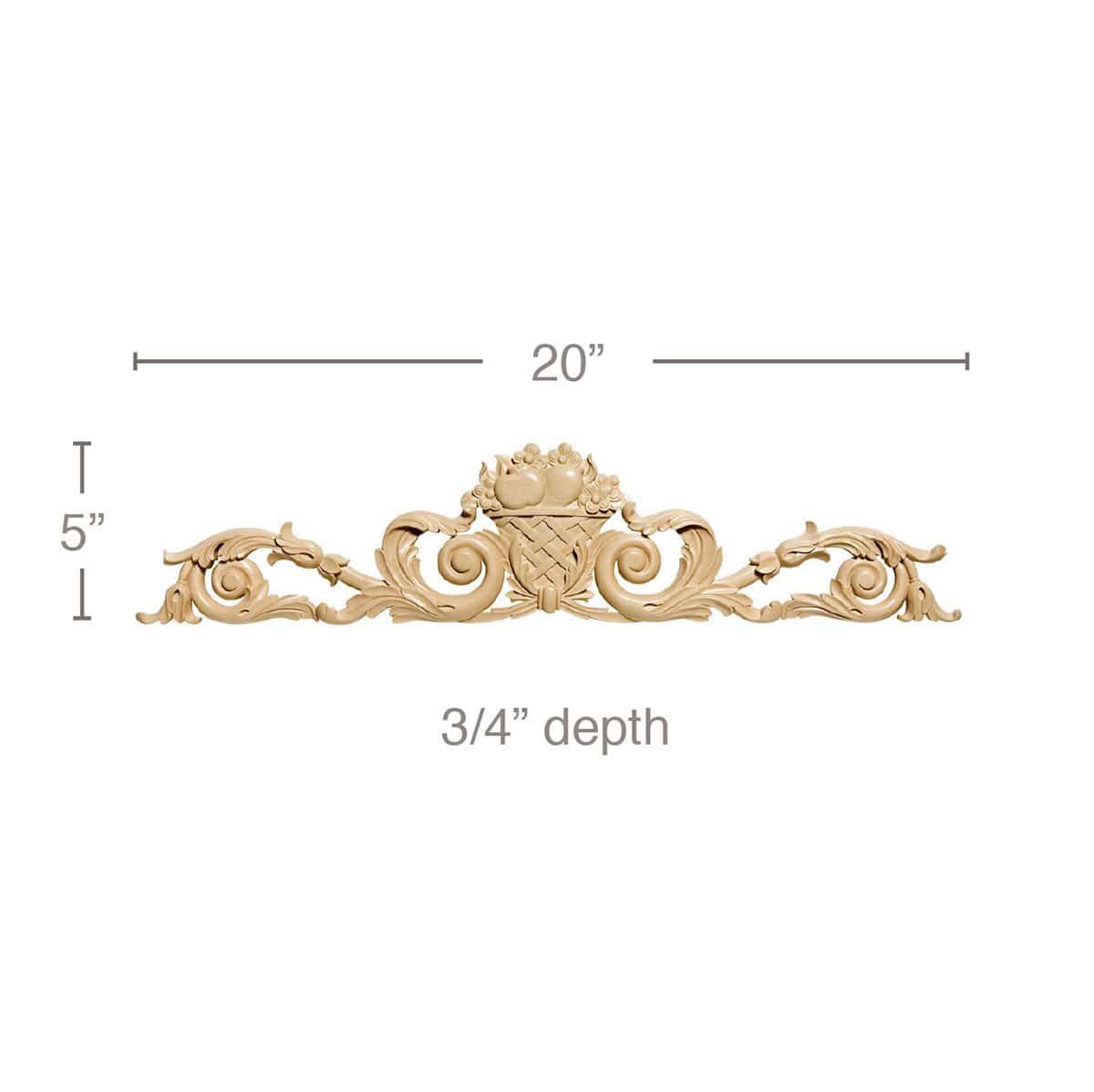 Split Traditional Foot, 3 3/4"w x 8"h x 1 7/8"d, 1 Pair Maple
