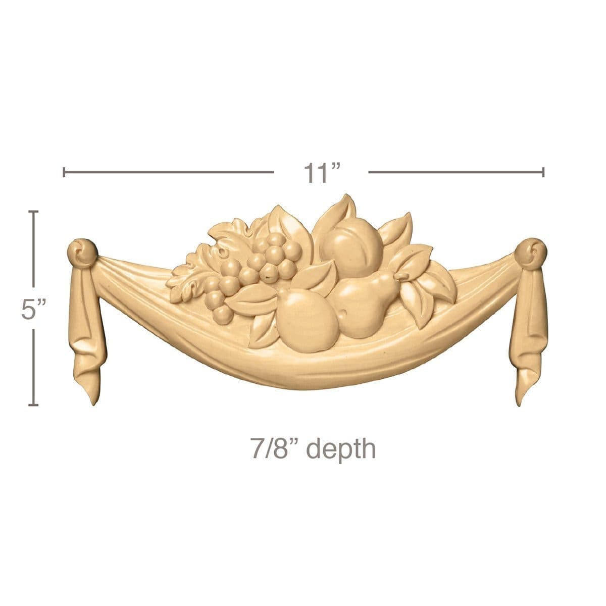 Traditional Crown, 5"w x 3/4"d Poplar