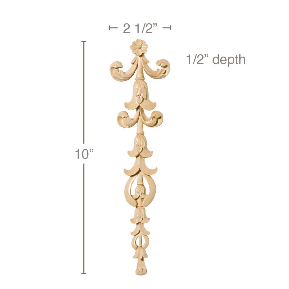 Tulip Split Foot, 3 1/2"w x 4 5/8"h x 1 3/4"d, 1 Pair Cherry