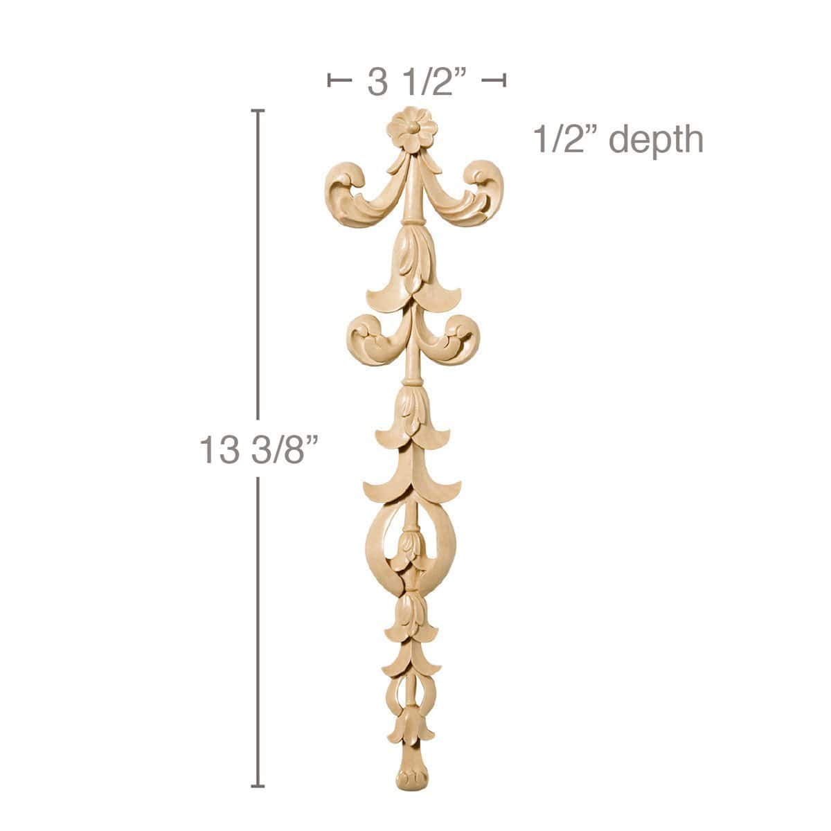 Tulip Foot, 3 1/2'' dia. x 4 5/8''h Cherry