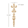 Tulip Foot, 3 1/2'' dia. x 4 5/8''h Maple