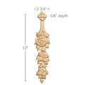 Large Rope Moulding, 4"w x 2"d x 8' length, Sold in pairs Cherry