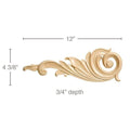 Medium Triad Corbel, 7 1/2"w x 8 1/4"h x 6"d Maple