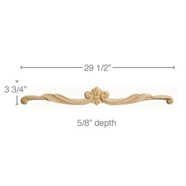 Traditional Panel Moulding (Lips 1/2 - 3/4), 2 3/8''w x 3/4''d Poplar