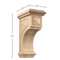 Acanthus Scrolls(Repeats 10), 3 1/2''w x 13/16''d x 8' length Maple