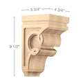 Bracket, 2 3/4"w x 9 3/8"h x 6 3/8"d Maple