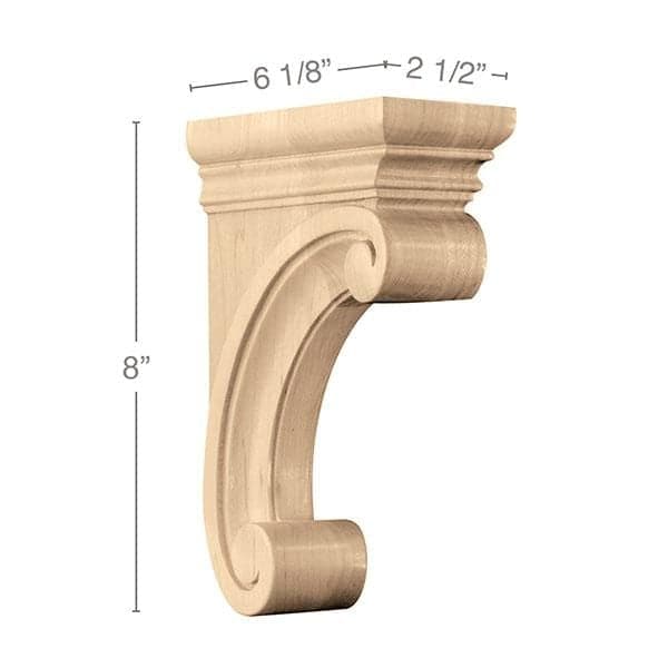 Carved Fluted Column, 5"sq. x 34 1/2"h Cherry
