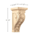 Carved Dromborg Column, 5"sq. x 34 1/2"h Cherry