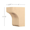 Crown Moulding With Pinnacle Insert, 4 1/4"w x 5/8"d x 8' length Cherry