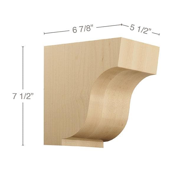 Classic Buttons (Repeats 1), 1 1/2''w x 9/16''d x 8' length Maple