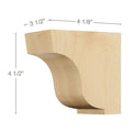 Crown Moulding With Gaelic Insert, 4 1/4"w x 5/8"d x 8' length Cherry