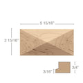 Traditional Panel Moulding, 1''w x 3/4''d Poplar