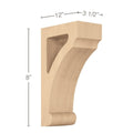 Classic Corbel, 5''w x 11''h x 3''d Lindenwood