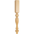 Hardware Resources Tapered Reeded Leg Alder 35-1/2" Length
