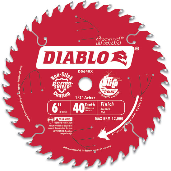 Diablo Finish Trim Saw Blade for Wood 6" Diameter