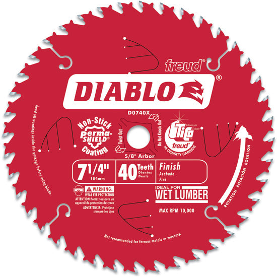 Diablo Finish Trim Saw Blade for Wood 7-1/4" Diameter