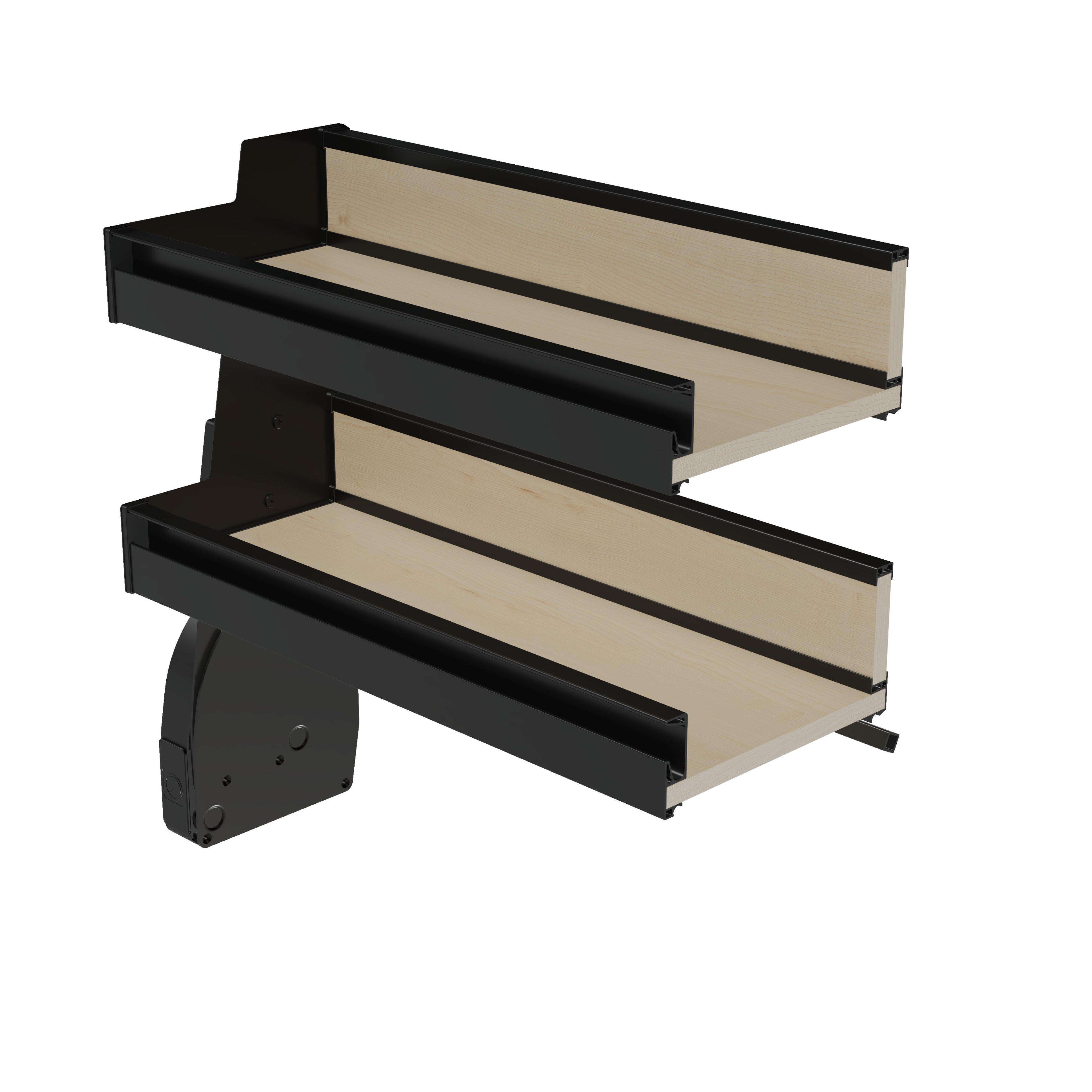 Customizable Pull-Down Shelving System for Wall Cabinets