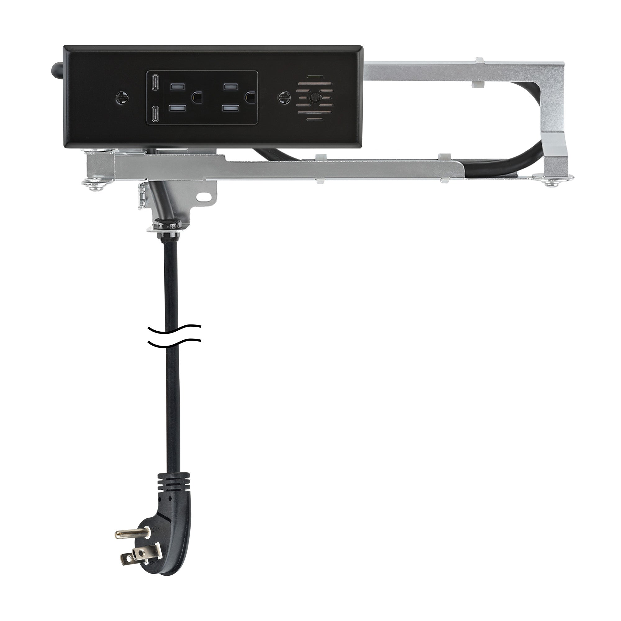 Docking Drawer Blade In-Drawer Outlet, (2) 65W Usb-C & (2) 15 Amp Ac, Black