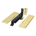 Deltana Spring Hinge Double Action With Solid Cover, Polished Brass, 1-3/8"