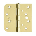 Deltana 4" x 4" X 5/8" Square Hinge With Security/Location Tab, Polished Brass, Left