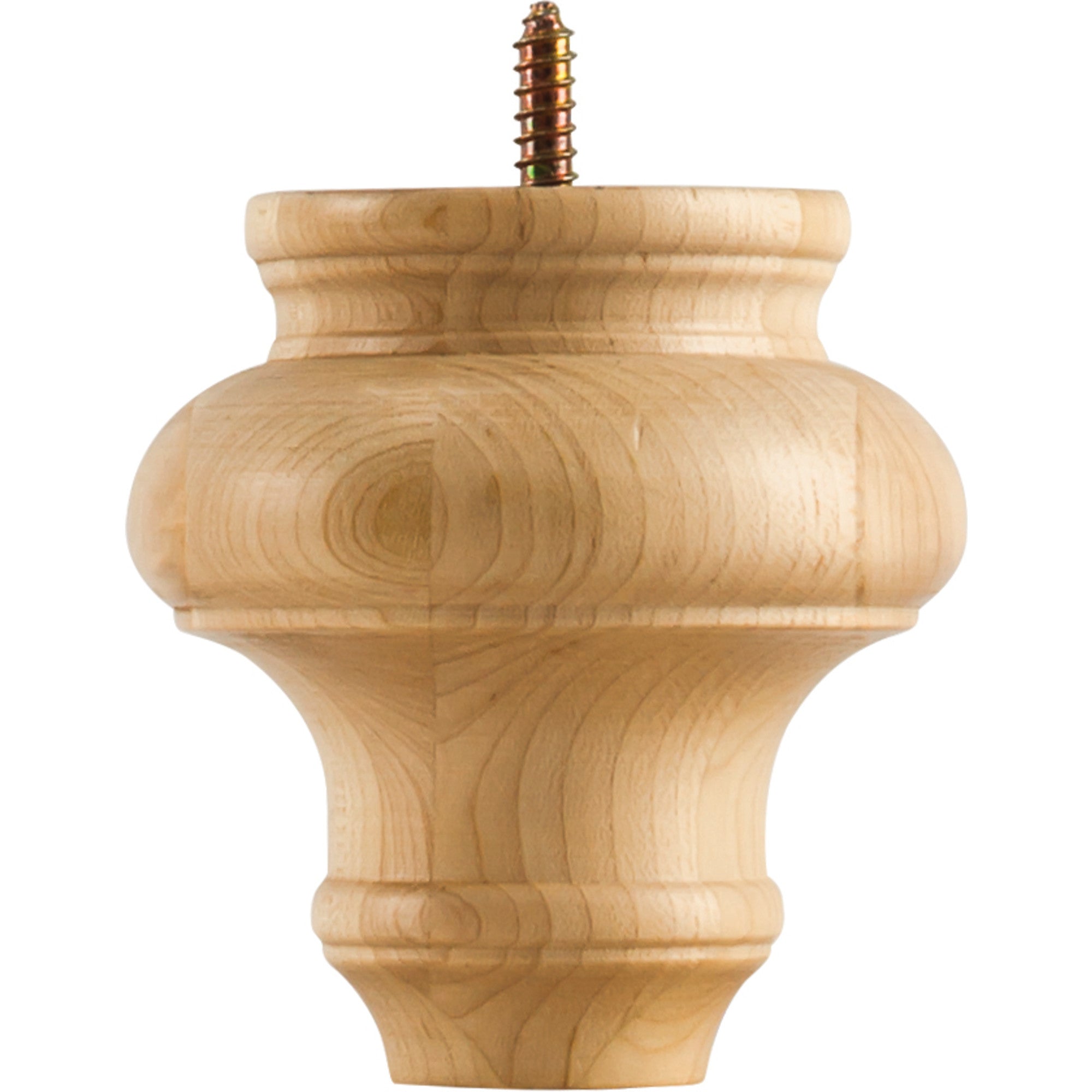 Hardware Resources Turned Transitional Bun Foot Maple 4" Length