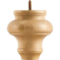 Hardware Resources Turned Transitional Bun Foot Rubberwood 4" Length