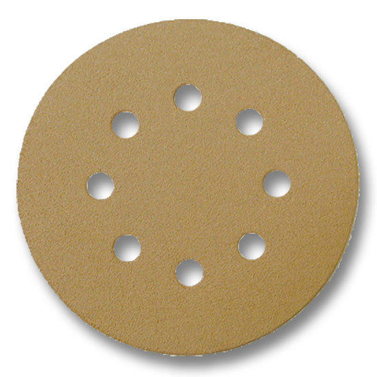 CGW Abrasives 5" Abrasive Disc Gold C-Weight Velcro, 120 Grit, 8-Hole