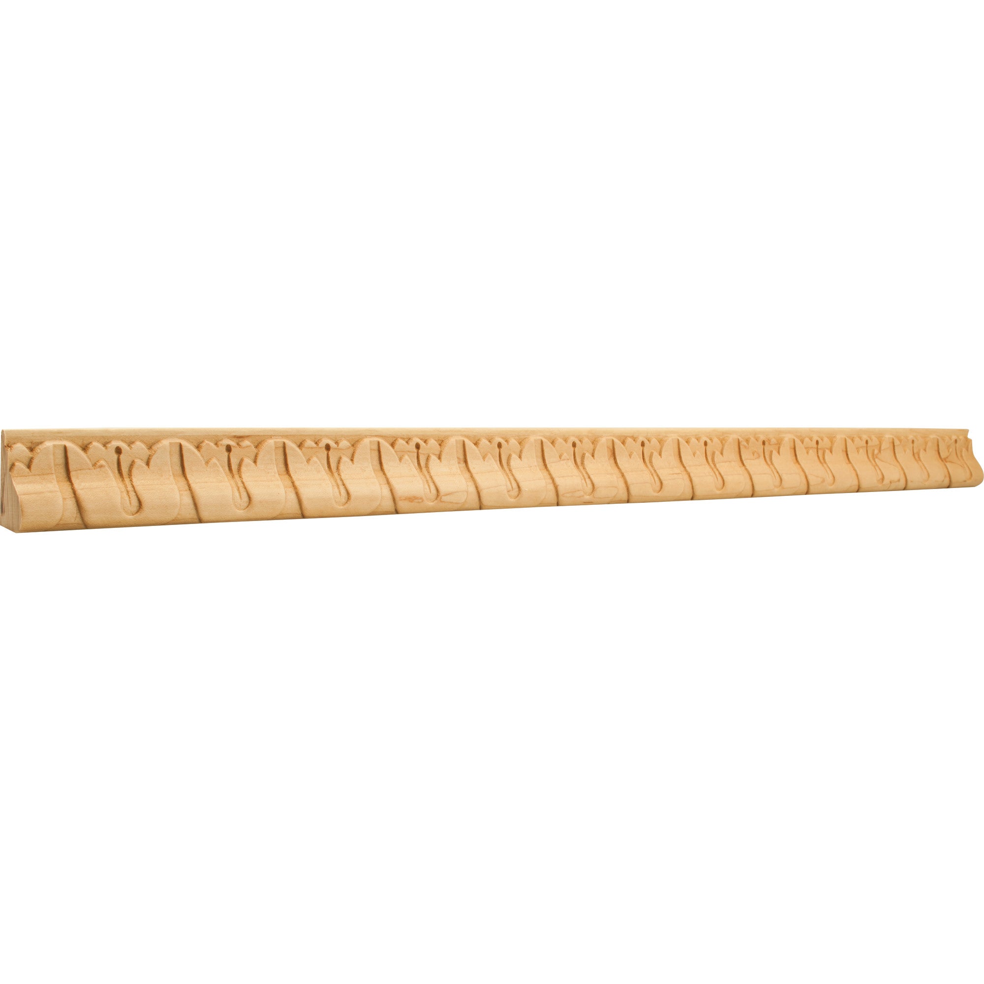 Hardware Resources 1-5/16" x 3/4" x 96" Hand Carved Beauty Moulding Hard Maple 96" Length
