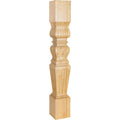 Hardware Resources Fluted Square Acanthus Post Alder 35-1/2" Length 5" Width
