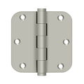 Deltana 3-1/2" x 3-1/2" Hinges Satin Nickel 5/8" Radius