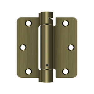 Deltana 3-1/2" x 3-1/2" Spring Hinge Round Corners