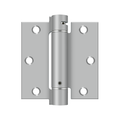 Deltana 3-1/2" x 3-1/2" Square Spring Hinge, Brushed Stainless Steel
