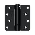 Deltana 4" x 4" X 1/4" Radius, Spring Hinge, Black