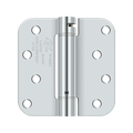 Deltana 4" x 4" X 5/8" Radius, Spring Hinge, Chrome